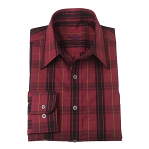 Red Navy Tartan Casual Shirt