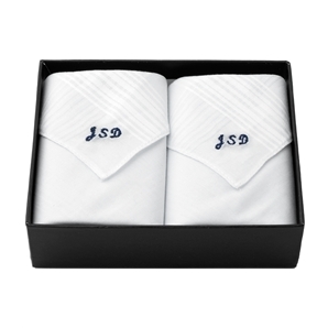 Savile Row White Boxed Cotton Handkerchiefs