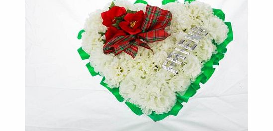 savoy flowers Friend heart tribute in artificial silk flowers