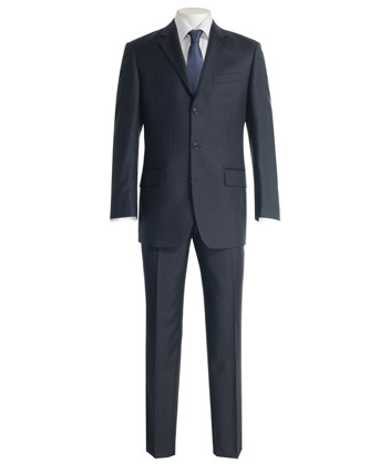 Savoy Taylors Guild Mens Suit by Savoy Taylors Guild in Navy Herringbone