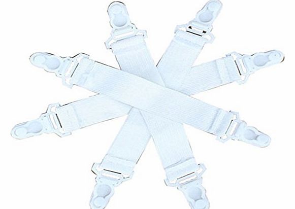 SaySure - 4pcs Bed Sheet Fasteners Garter Elastic Grippers