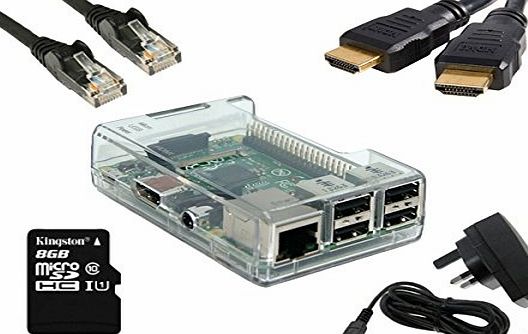 New Raspberry Pi Model B+ XBMC Media Centre Kit with Clear Case