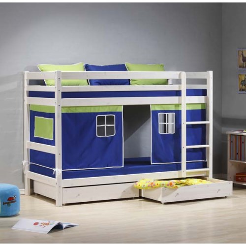 Stompa Minnie Solid Pine White Storage Bunk Bed