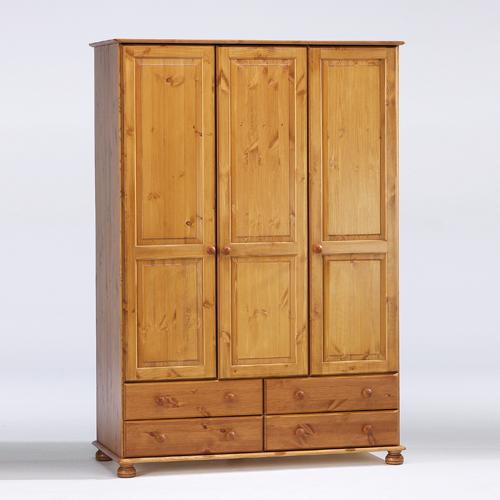 Scandinavian Pine Aarhus Wardrobe Triple