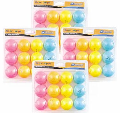 Colour Pop Table Tennis Balls - 4 Dozen