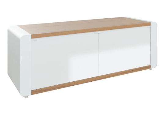 Schnepel ELF-G120 TV Cabinet - White Black Gloss