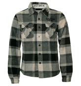 Grey Check Long Sleeve Shirt