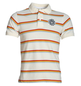 PS Skip Off White Stripe Polo Shirt