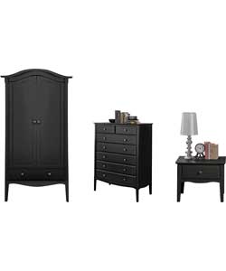 Provence 2 Door Wardrobe Package - Black