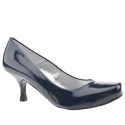 Schuh Female Cosmos Court Patent Upper Low Heel in Navy