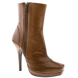 Female Costu High Zip Ankle Leather Upper in Tan