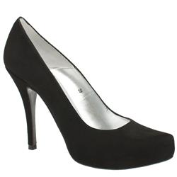 Female Michy Stiletto Court Suede Upper Evening in Black