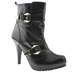 Female Pepa 2-buckle Ank Leather Upper in Black, Burgundy