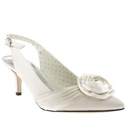 Schuh Female Sadie Rose Slingback Fabric Upper Low Heel in Stone