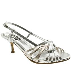 Schuh Female Veneek Twist Slingback Leather Upper Low Heel Shoes in Silver, Stone