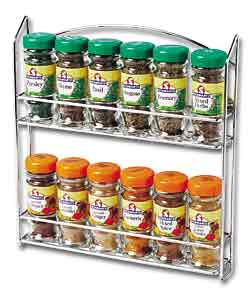 Schwartz Chrome 12 Jar Spice Rack