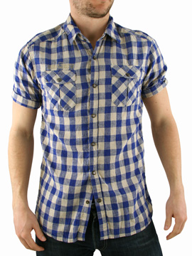 Scotch and Soda Blue Check Shirt