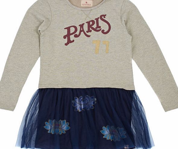 Scotch R`Belle Girls Scotch RBelle Paris Dress - Cream/navy