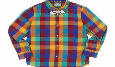 Scotch Shrunk Boys Scotch Shrunk Bright Check Bowtie Shirt -