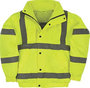 Screwfix, 1228[^]55651 Hi-Vis Bomber Jacket Yellow Medium 51`` Chest