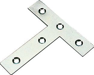 Screwfix, 1228[^]19534 Tee Plates Zinc-Plated 77 x 16 x 76mm 10 Pack