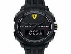 Scuderia Ferrari Mens Aerodinamico Black Rubber