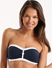 Seafolly, 1295[^]253117 Block Party Bandeau Bustier - Indigo