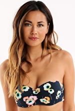 Seafolly, 1295[^]253366 Cabana Rose Bustier Bandeau - Indigo