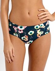 Seafolly, 1295[^]259210 Cabana Rose Ruched Side Retro Pant - Indigo