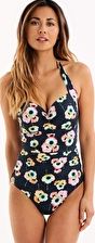 Seafolly, 1295[^]253319 Cabana Rose Soft Cup Halter Maillot - Indigo