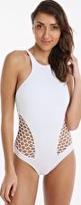 Seafolly, 1295[^]267685 Mesh About DD High Neck Maillot - White