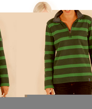 jazz stripe half zip sweatshirt