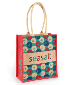 shell spot jute bag