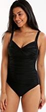 Seaspray, 1295[^]165803 Just Black Long Length Medium Control One Piece