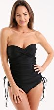 Seaspray, 1295[^]129000 Just Black Skirted Bandeau One Piece