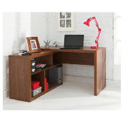 Corner Desk, Walnut Effect