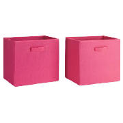 Kids Canvas 2 Drawer Set, Pink