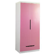 Kids Double Wardrobe, White & Pink