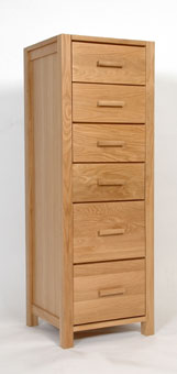 Light Oak 6 Drawer Chest of Drawers