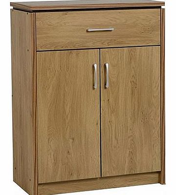 Seconique 2 Door 1 Drawer Shoe Cabinet in Oak Finish