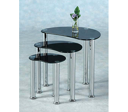 Seconique Cara Nest Of Tables in Black