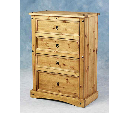 Original Corona Pine 4 Drawer Chest