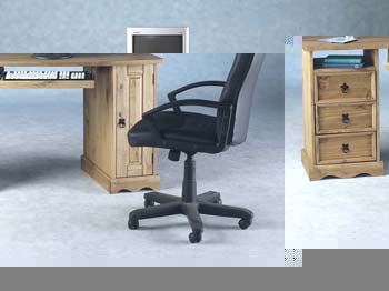 Original Corona Pine Corner Computer Desk and