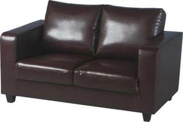 Tempo Two Seater Sofa-in-a-Box ? Espresso Brown PU