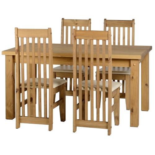 Tortilla Dining Set with 4 Cream