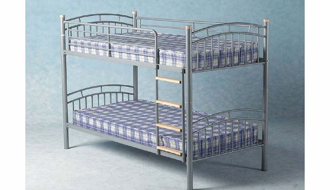 Seconique Vernon Silver Metal Bunk Bed