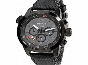 Sector Mens Oversize Chronograph Black Fabric