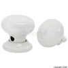 60mm White Door Knobs 1 Pair