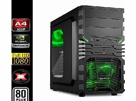 Sedatech Gamer Casual Desktop (AMD A4-5300 2x 3.4GHz, Geforce GT730 1024MB, 8GB RAM, 1000GB HDD, USB 3.0, Full HD 1080p, 80  PSU)