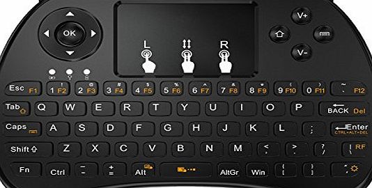 SEGURO 2.4G Mini Wireless KODI XBMC Keyboard Touchpad Mouse Combo - Multi-media Portable Handheld Android Keyboard- for PC Google Android Smart TV Tivo Box Media Mini TV PC Stick HTPC IPTV Laptop Ras